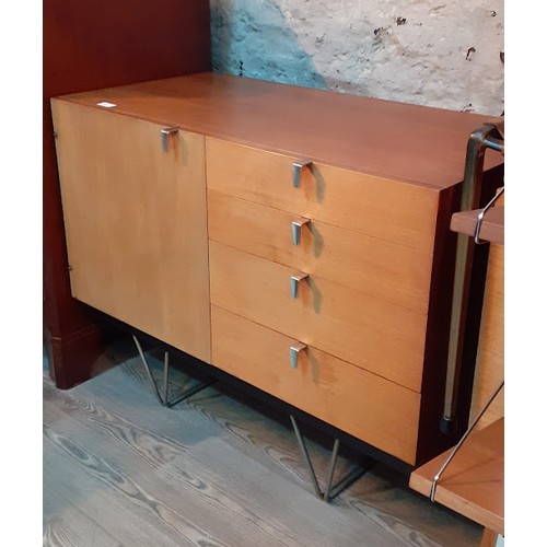 86F - An S Range teak sideboard with wall mounting adjustable shelves, designed by John & Sylvia Reid for ... 