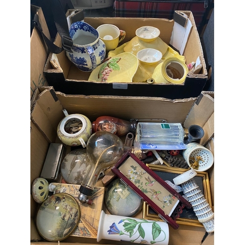 146 - A box of collectables and a box of Carltonware