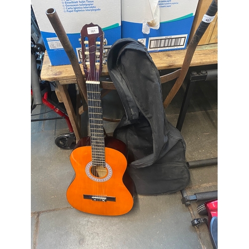 161 - A Lauren acoustic guitar with soft case.