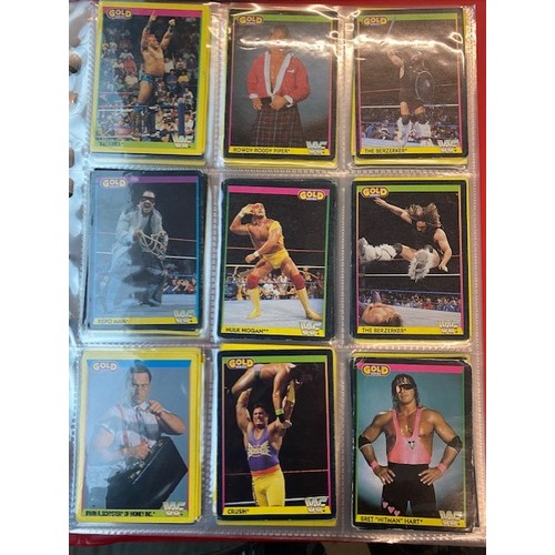 137 - A box of various albums of collectors cards related to sport to include football, basketball, cricke... 