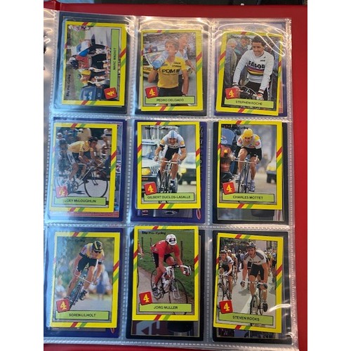 137 - A box of various albums of collectors cards related to sport to include football, basketball, cricke... 