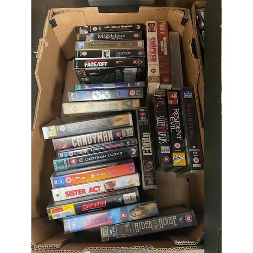 133 - 4 boxes of VHS cassettes.