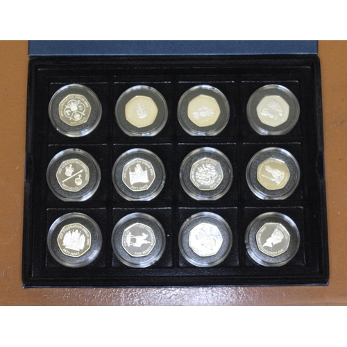 198 - Royal Mint 1953-2003 coronation anniversary twelve coin silver proof 50p set.