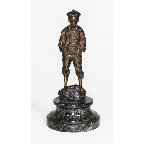 210 - Vaclaw Bernard Szczeblewski, Mousse Siffleur, bronze on marble base, height 18cm.