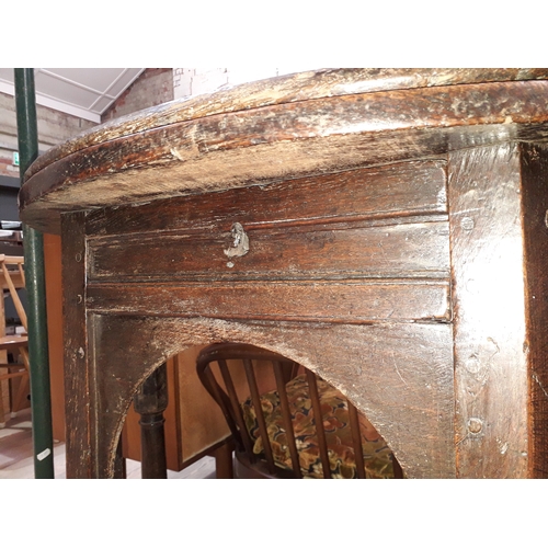 38 - An 18th century oak credence table.