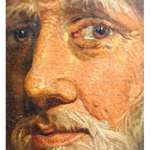 70 - 18/19th Century School, portrait depicting a bearded man wearing a turban, oil on canvas, 19cm x 24c... 