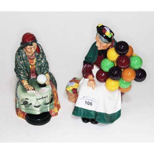 100 - Two Royal Doulton figures Fortune Teller and the Balloon Seller.