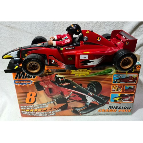 259 - An Action Man Mission Grand Prix F1 car with Action Man driver, in box.