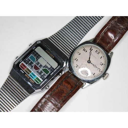 346 - Two vintage wristwatches: Helvetia and a Citizen.