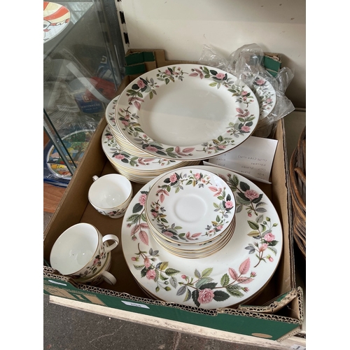 694 - A Wedgwood dinner service, Hathaway Rose,  appx49 pieces