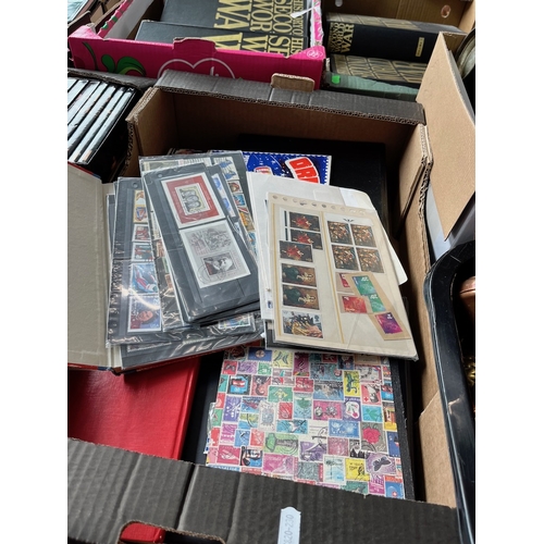 196 - A box of stamp albums