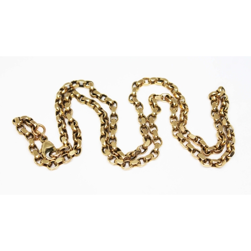 117 - A 9ct gold chain, length 51cm, wt. 16.6g.