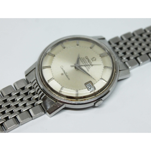 99 - A 1967 Omega Constellation chronometer, ref. 168010, cal. 564, stainless steel case with hidden crow... 