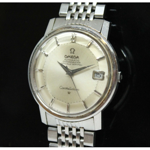 99 - A 1967 Omega Constellation chronometer, ref. 168010, cal. 564, stainless steel case with hidden crow... 