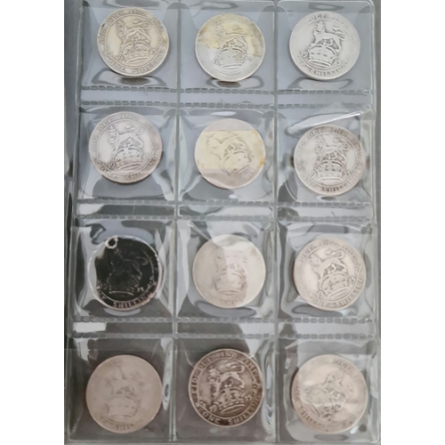 71 - A collection of approximately 117 shillings, various dates 1915 to 1917.