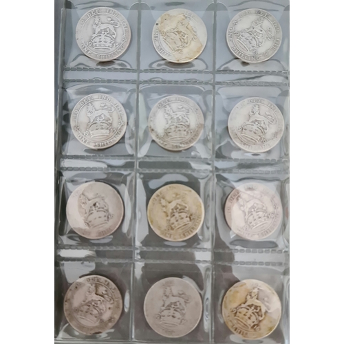 71 - A collection of approximately 117 shillings, various dates 1915 to 1917.