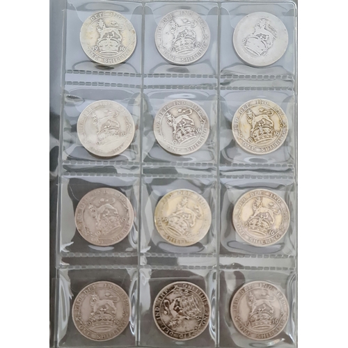 71 - A collection of approximately 117 shillings, various dates 1915 to 1917.