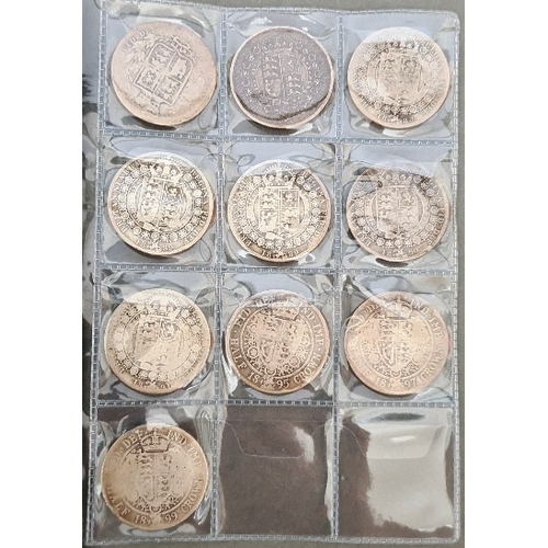 75 - A collection of approximately 90 half crowns, various dates 1820 to 1967 & a Victoria Mafeking penny... 