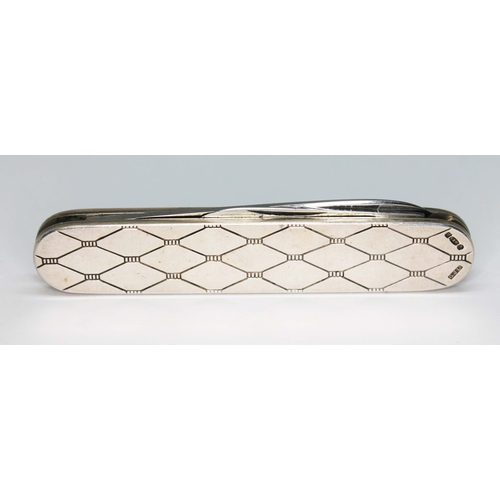 225 - A Georg Jensen silver penknife, no. 330, London import marks 1963, length 76mm.