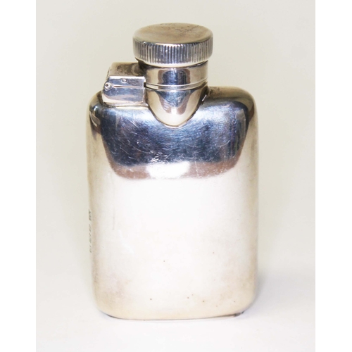 243 - A George VI silver hip flask, bayonet lid, William Neale & Son, Birmingham 1939, height 83mm, wt. 2.... 