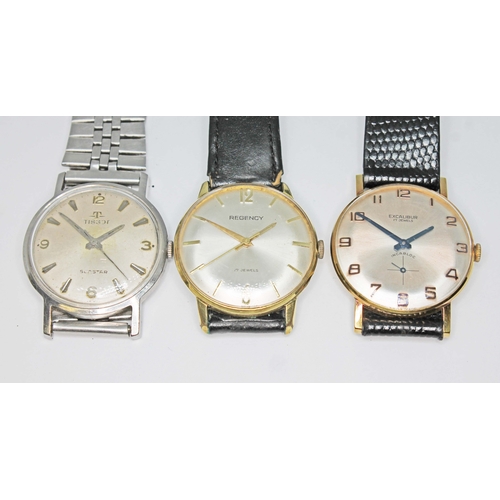 92 - A group of three vintage watches comprising a Tissot Seastar, a Regency and an Excalibur.