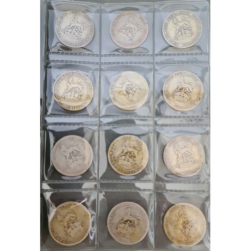 70 - A collection of approximately 115 shillings, various dates 1902 to 1914.