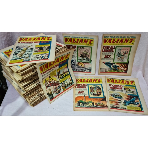 205 - A collection of approx 138 Valiant comics, from 1960's