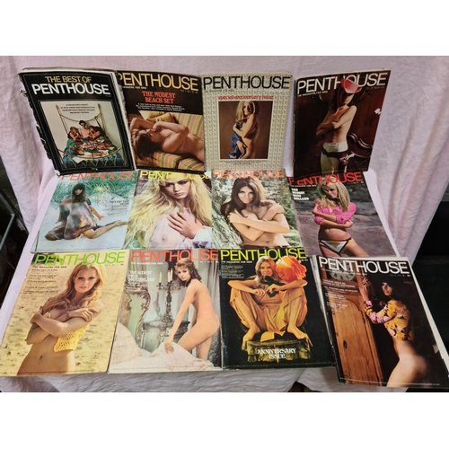 217 - A collection of approx 40 Penthouse adult magazines.