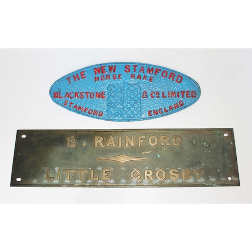 165 - Two cast metal signs 