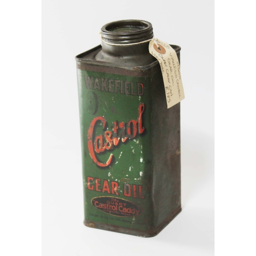 176 - A Wakefield Castrol Gear Oil can circa 1930s, height 20.5cm.