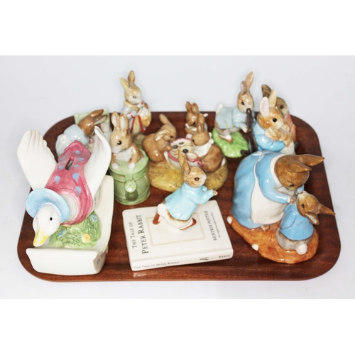 347 - A group of Border Fine Arts, Beswick and Royal Doulton Beatrix Potter figures.