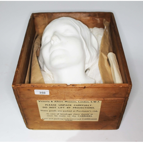 350 - A plaster death mask 