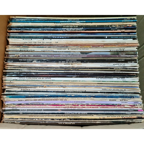87 - A box of approx. 70 rock and pop LPs, circa 1960s including Brian Auger, Jefferson Airplane Moody Bl... 