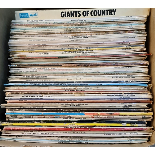 90 - A box of LPs, approx. 100, rock and pop, circa 1960s and later, The Rolling Stones, Beatles, Jimi He... 