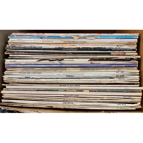 92 - A box of LPs, approx. 47, mainly movie sound tracks.