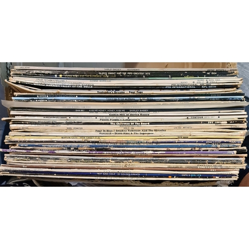 93 - A box of LPs, approx. 50, mainly soul, Marvin Gaye, Temptations, Diana Ross, Motown.