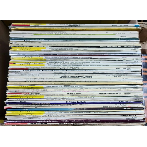 97 - Two boxes of assorted classical records.