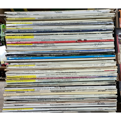 97 - Two boxes of assorted classical records.