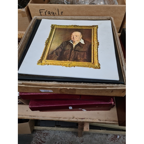 954 - A Living Shakespeare boxed record set and a Winston Churchill memoirs and speeches boxed record set.