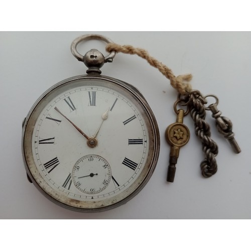 180 - A hallmarked silver pocket watch.