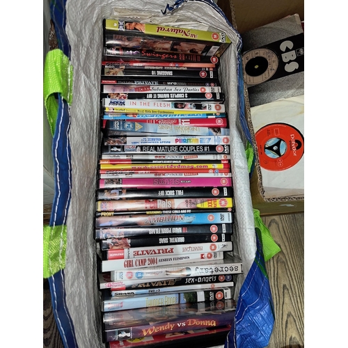 349 - A selection of approx 35 adult DVDs.