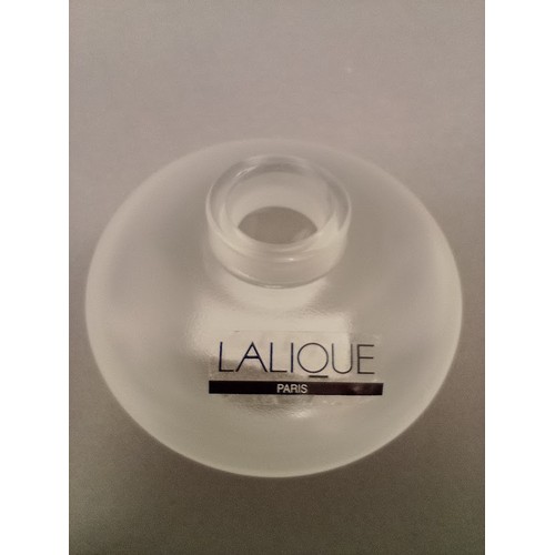 111 - A modern Lalique glass scent bottle, etched 'Lalique France', sticker to side, height 17cm. 

Condit... 