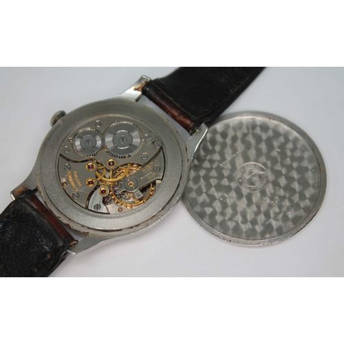 97 - An oversized Longines, circa 1947, ref. 23490, cal. 12.68Z (unmarked), stainless steel case, diam. 3... 