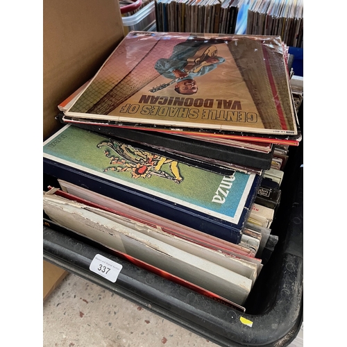 337 - A box of LPs, various genre.