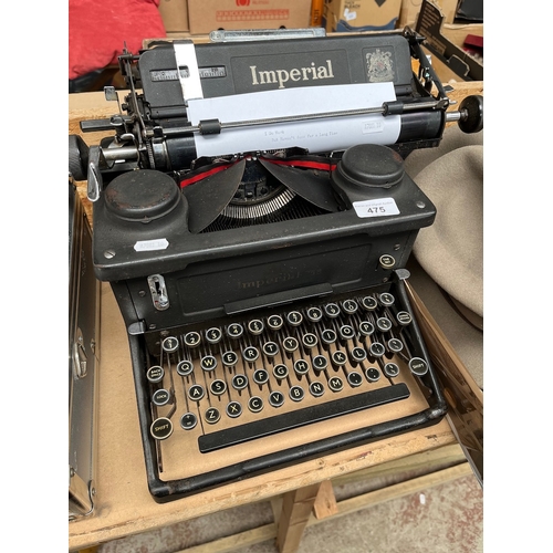 475 - A vintage Imperial typewriter.