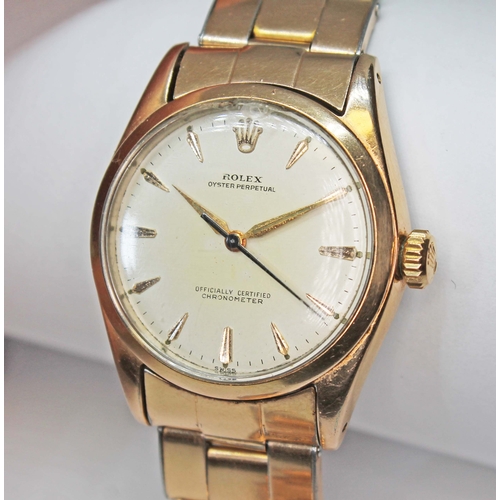 100 - A Rolex Oyster Perpetual 'Bubble Back' Chronometer, circa 1930s, ref. 6334, cal. 630, gold plated ca... 