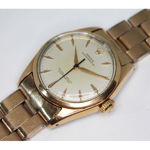 100 - A Rolex Oyster Perpetual 'Bubble Back' Chronometer, circa 1930s, ref. 6334, cal. 630, gold plated ca... 