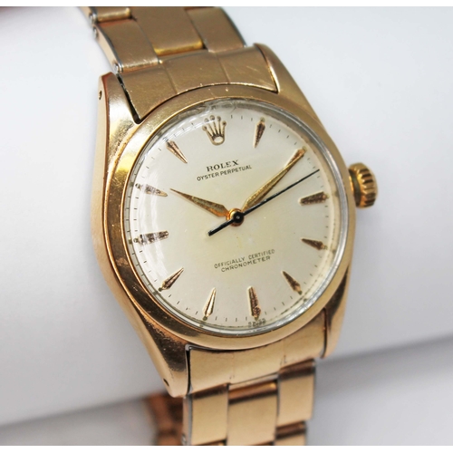 100 - A Rolex Oyster Perpetual 'Bubble Back' Chronometer, circa 1930s, ref. 6334, cal. 630, gold plated ca... 