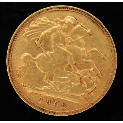 80 - An Edward VII 1902 half sovereign.