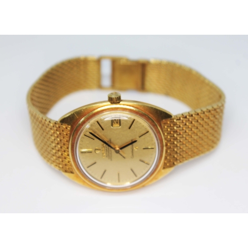 99 - An 18ct gold Omega Constellation circa 1967, ref. BA.368.5009, cal. 564, signed gold dial with baton... 